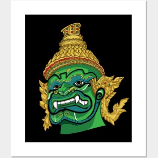 Thai Demon Green Posters and Art